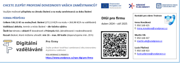 Nabídka Úřadu práce - příspěvek na školení zaměstnanců DIGI pro firmu