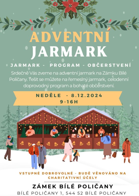 Adventní jarmark na zámku Bílé Poličany