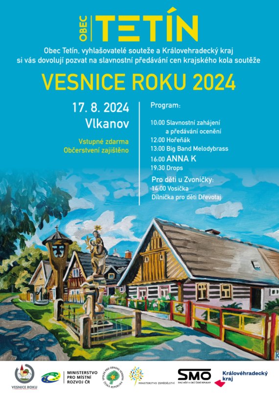 Vyhlášení vesnice roku 2024 Tetín