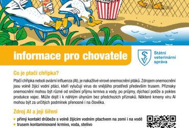 Ptačí chřipka- informace pro chovatele Ptačí chřipka- informace pro chovatele